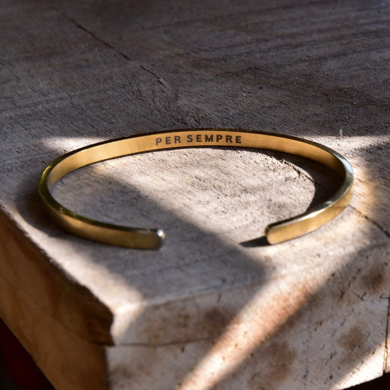 Incisione personalizzata interna segreta bracciale oro per sempre regalo originale coppia anniversario ragazzo ragazza